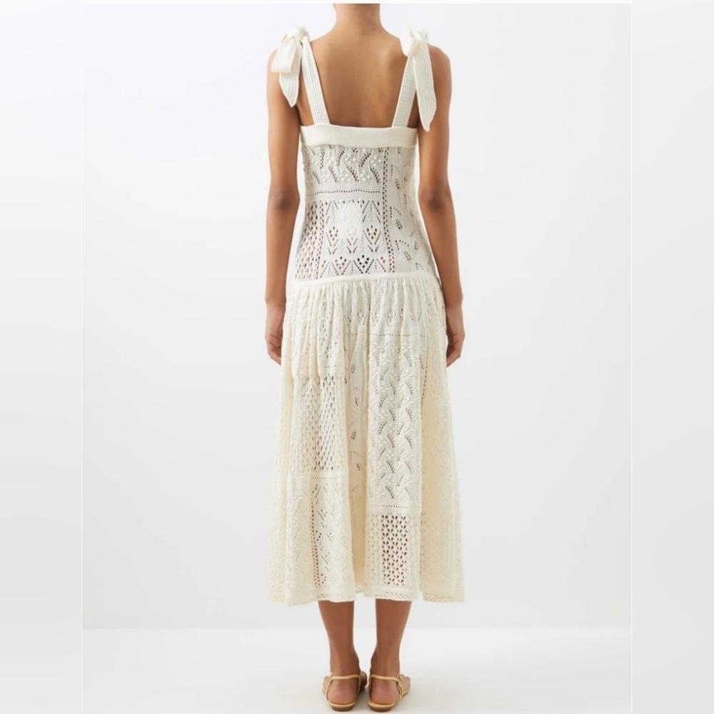 Zimmermann Anneke Patchwork Knit Midi Dress Size US 12 NWT - Picture 3 of 10